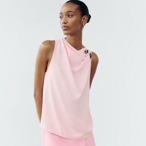Chic Pink Sleeveless Top